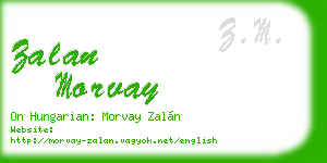 zalan morvay business card